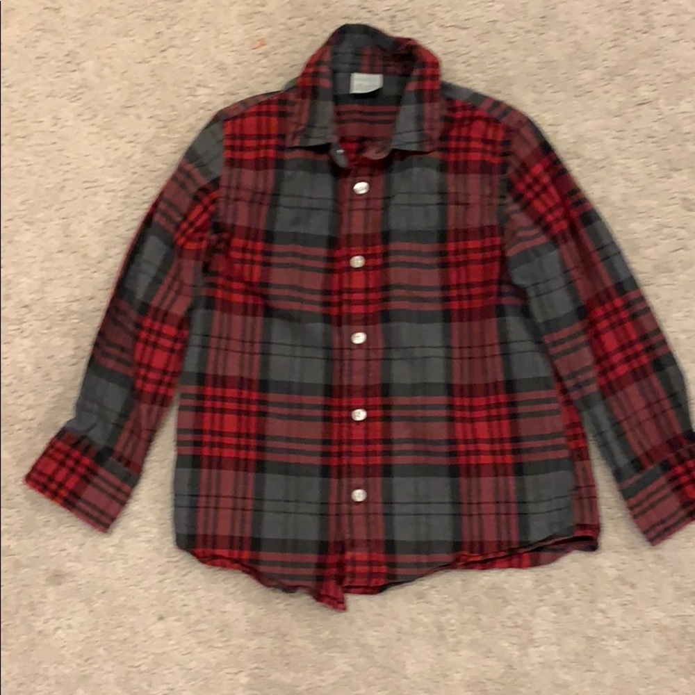 Crewcuts boys plaid button-down shirt size 4/5
